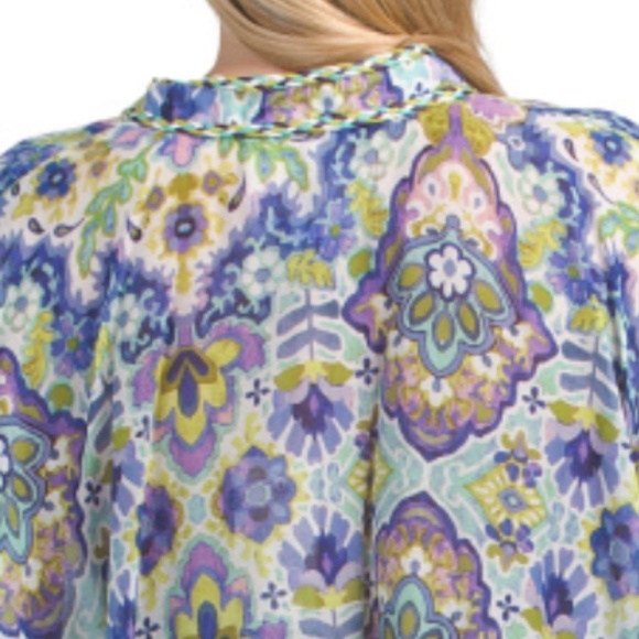 NWT JOHNNY WAS Kiara Silk Blend Blouse SIZE US L - Picture 4 of 7